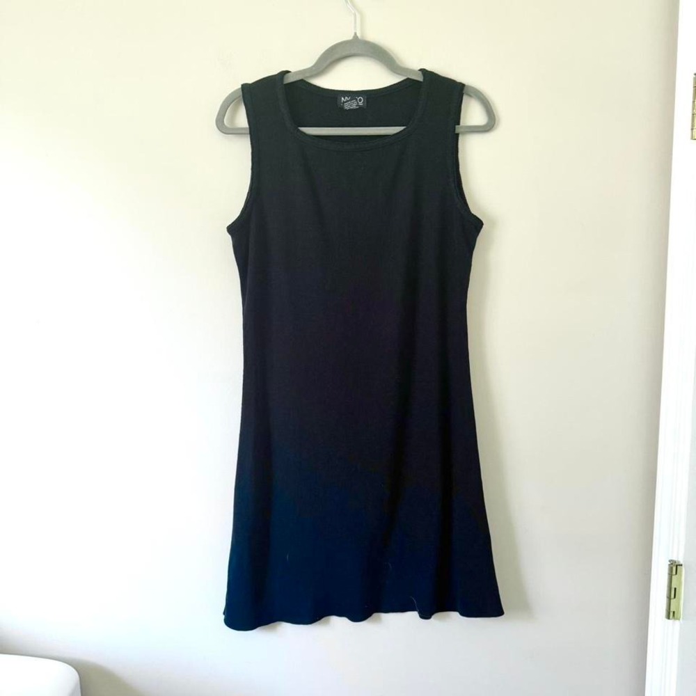 90s mini knit dress black